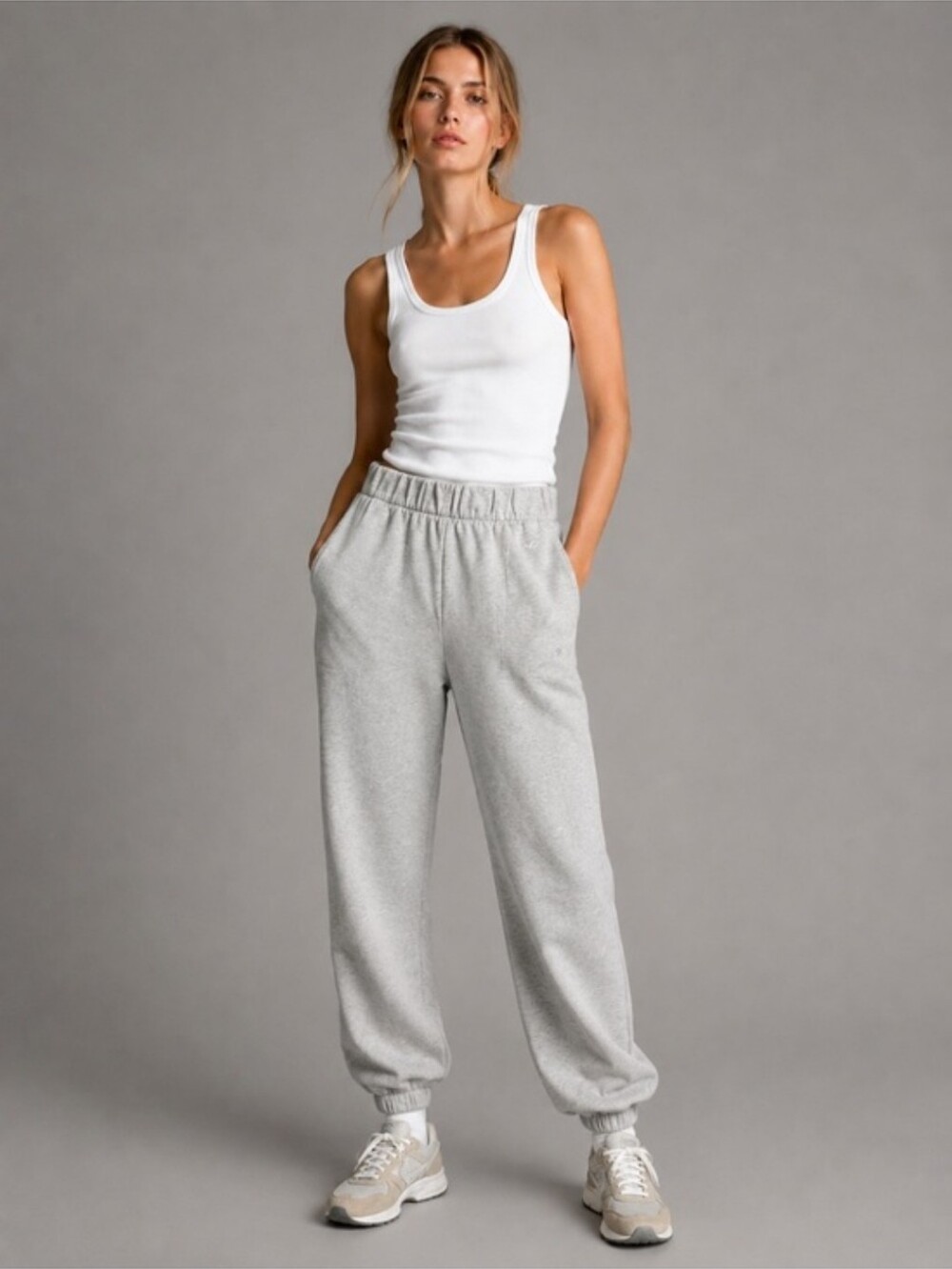 Hollister Gray Jogger Sweatpants Women's Size Small Adjustable-Rise